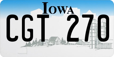 IA license plate CGT270