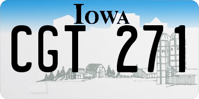 IA license plate CGT271