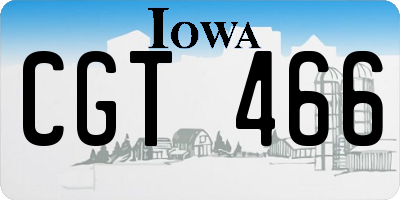 IA license plate CGT466