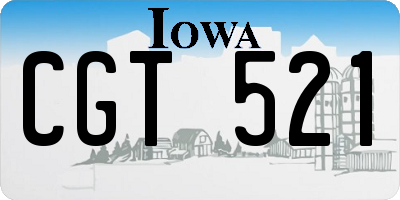IA license plate CGT521