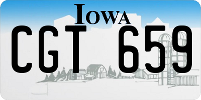 IA license plate CGT659
