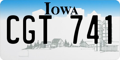 IA license plate CGT741