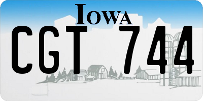 IA license plate CGT744