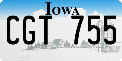 IA license plate CGT755