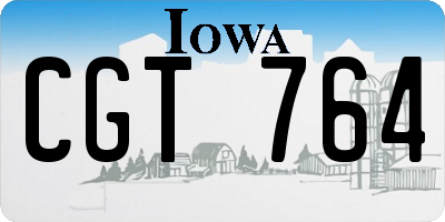IA license plate CGT764