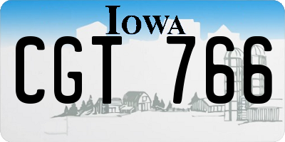 IA license plate CGT766