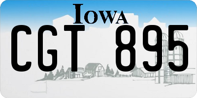 IA license plate CGT895
