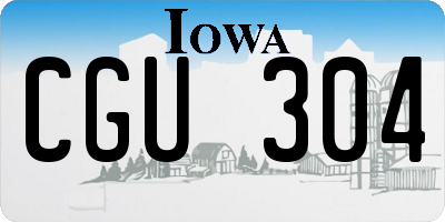 IA license plate CGU304