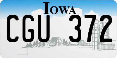IA license plate CGU372