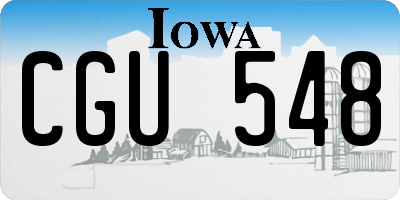 IA license plate CGU548