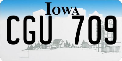 IA license plate CGU709