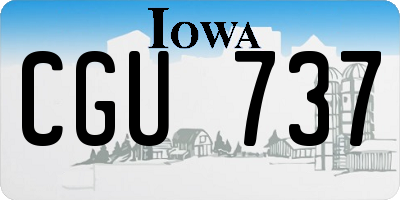 IA license plate CGU737