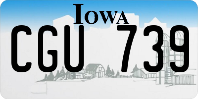 IA license plate CGU739
