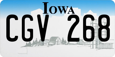IA license plate CGV268