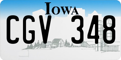 IA license plate CGV348