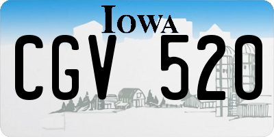 IA license plate CGV520