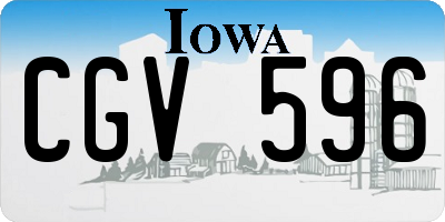 IA license plate CGV596