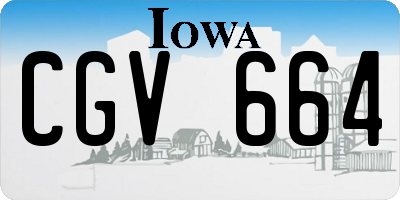 IA license plate CGV664