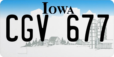 IA license plate CGV677