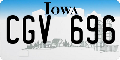 IA license plate CGV696