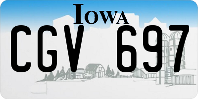 IA license plate CGV697
