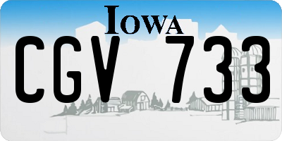 IA license plate CGV733