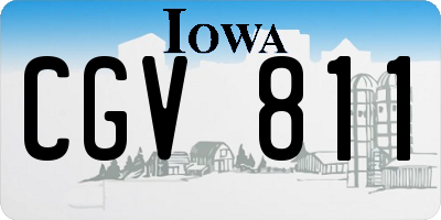 IA license plate CGV811