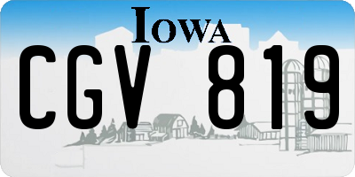 IA license plate CGV819