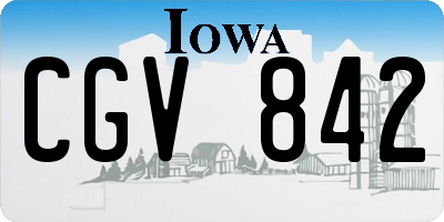 IA license plate CGV842