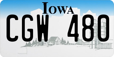 IA license plate CGW480