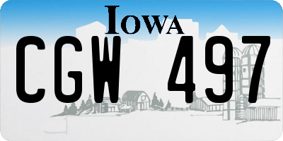 IA license plate CGW497