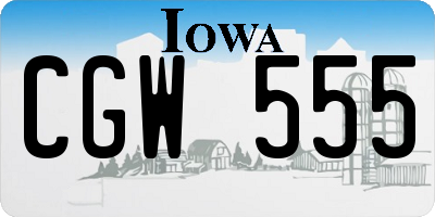 IA license plate CGW555