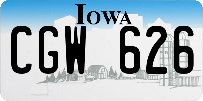 IA license plate CGW626