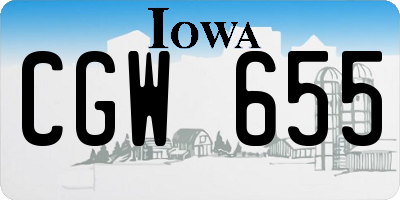 IA license plate CGW655