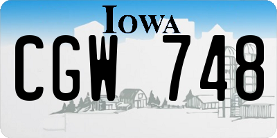 IA license plate CGW748