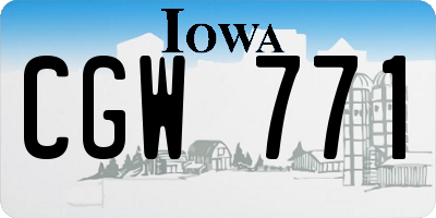 IA license plate CGW771