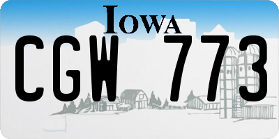 IA license plate CGW773