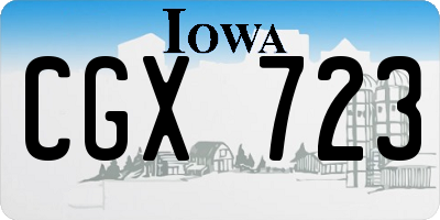 IA license plate CGX723