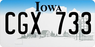 IA license plate CGX733