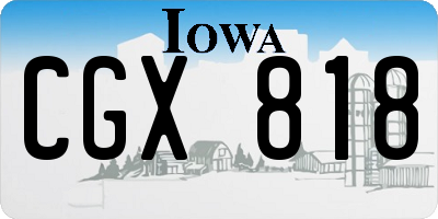 IA license plate CGX818