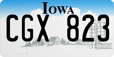 IA license plate CGX823