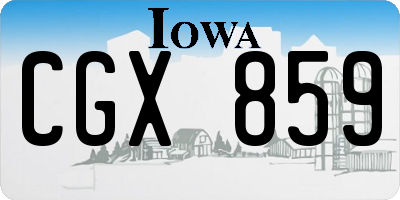 IA license plate CGX859