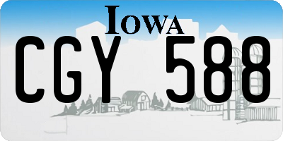 IA license plate CGY588