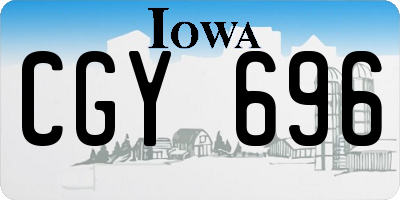 IA license plate CGY696