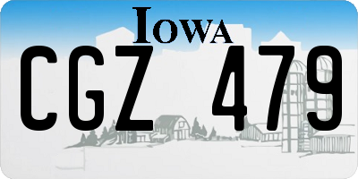 IA license plate CGZ479