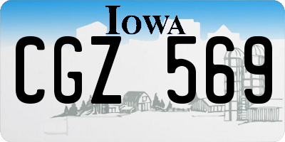 IA license plate CGZ569