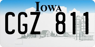 IA license plate CGZ811