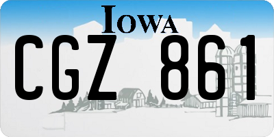 IA license plate CGZ861