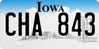 IA license plate CHA843