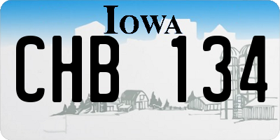IA license plate CHB134